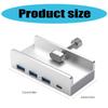 Aluminum Alloy Clamp Hub Type Type C USB Splitter Adapter 5Gbps Fast Speed Transmission Rate for Keyboards Mouse