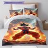 Biancheria da letto con motivo Son Goku, Set piumone Copripiumone Federa Regalo di compleanno per la casa (1 * copripiumino + 2 * federa, senza nucleo)