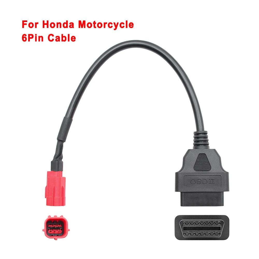 For KTM OBD2 Connector Motorcycle Motobike for Honda 6 Pin Adapter for OBD2 Diagnostic Tools Moto OBD 2 Extension Cable