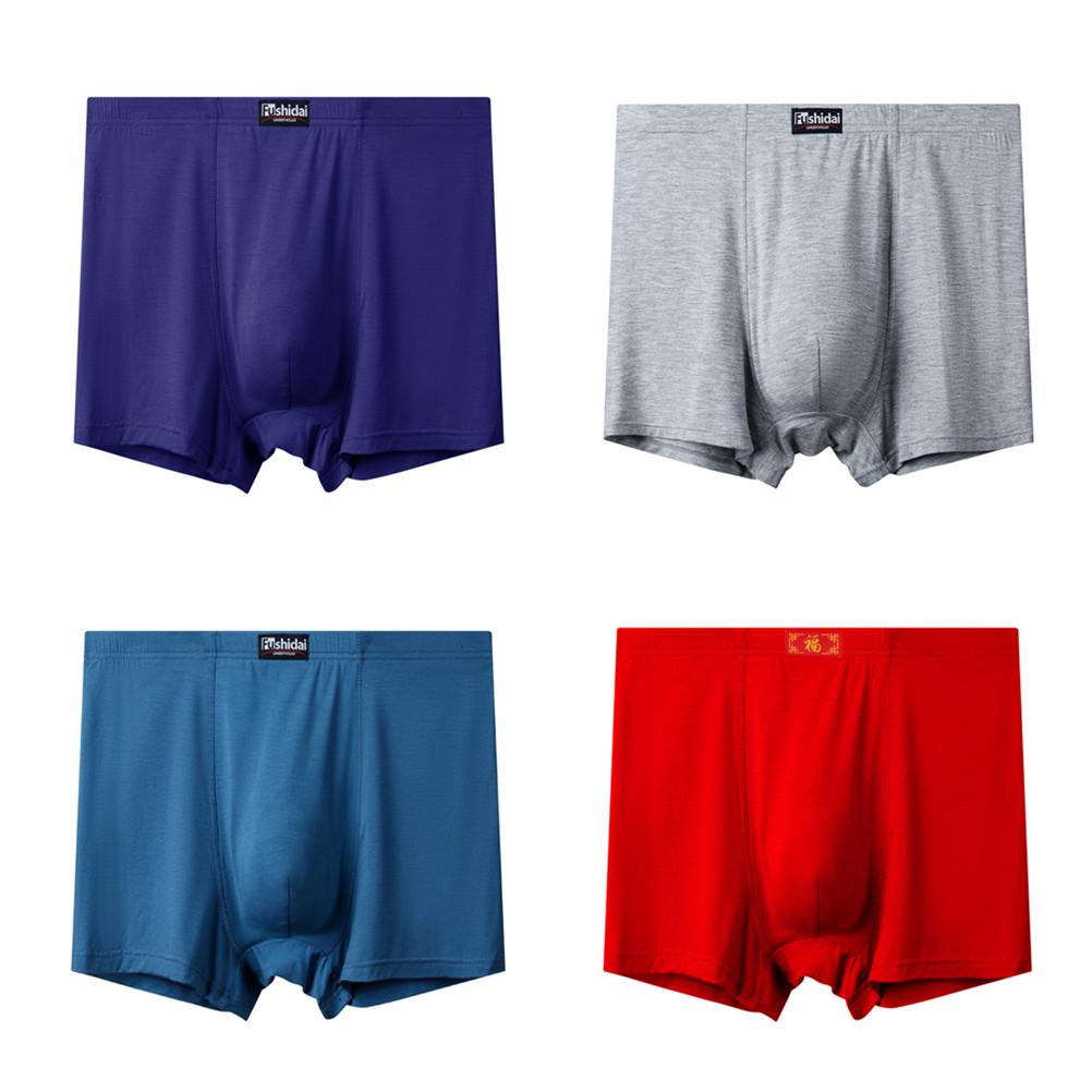 4 Pieces Big Size Underwear Men 's Panties Breathable Underpants Modal Oversize Boxers Shotrs 3XL 4XL 5XL 6XL  7XL 8XL 9XL 10XL 11XL 12XL 13XL