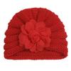 Autumn and winter new baby wool flower hat, children's warm flower pullover hat, baby hat
