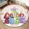 The Quintessential Quintuplets Round Area Rug Carpet Rug For Living Room Bedroom Sofa Playroom Decor Nonslip Floor Mat