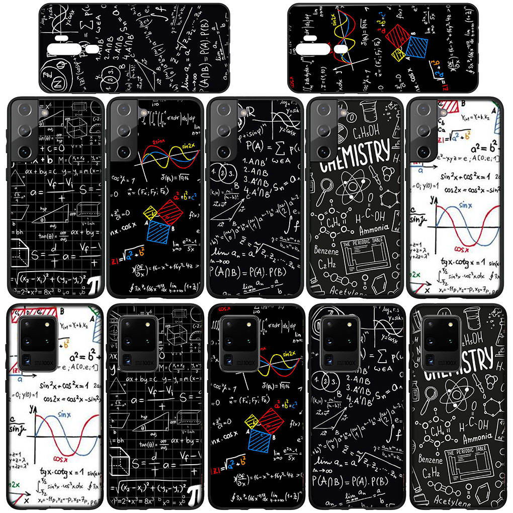 For iPhone 16 15 Xiaomi Redmi Note 14 13 12 Pro Max X 8 9 16e Samsung Galaxy S25 S24 S23 Moto OPPO Chemistry Science Maths Equation Formula Phone Case