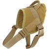 Taktisches Hundegeschirr für große Hunde, Verstellbare Weste mit Griff, Robuster Metallhaken, Halsumfang 45-55 cm, Gelb