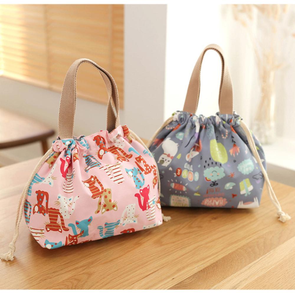 Portable Thermal Bag Women Children's School Thermal Insulated Lunch Box Tote Food Small Bag