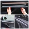 For Tesla Model Y 3 Matte Carbon Inner Front Door Trim Panel Armrest Wrap Cover