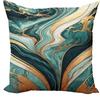 Green And Gold Pattern Luxury Abstract Art Pillowcase Bedroom Sofa Decorative Cushion Cover With Zipper