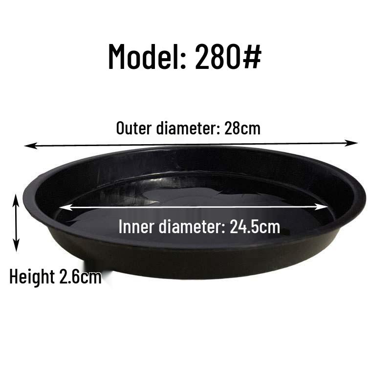 Thickened Round Plastic Flower Pot Water Tray - Large Draining Base for Succulents & Golden Pothos.