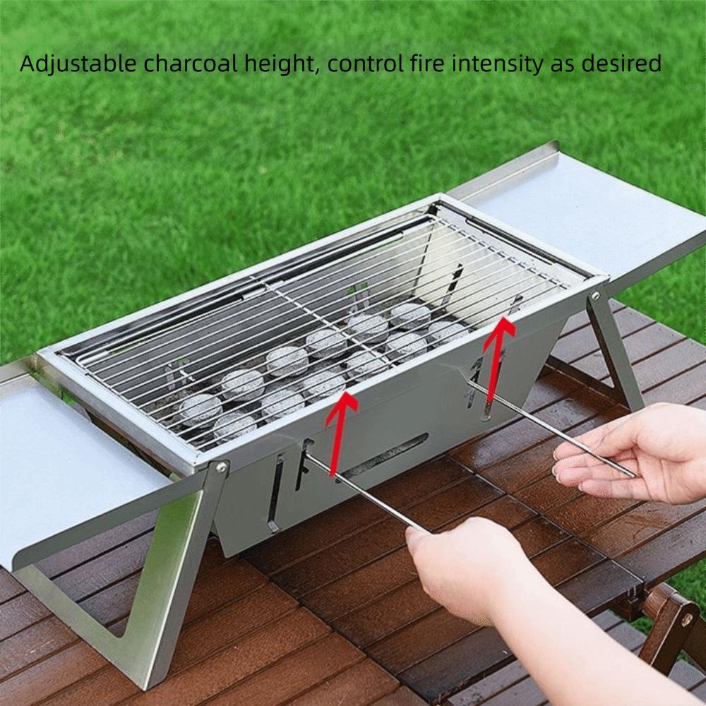 Stainless Steel Folding Barbecue Stove Rust-proof Barbecue Shelf Barbecue Grill Camping