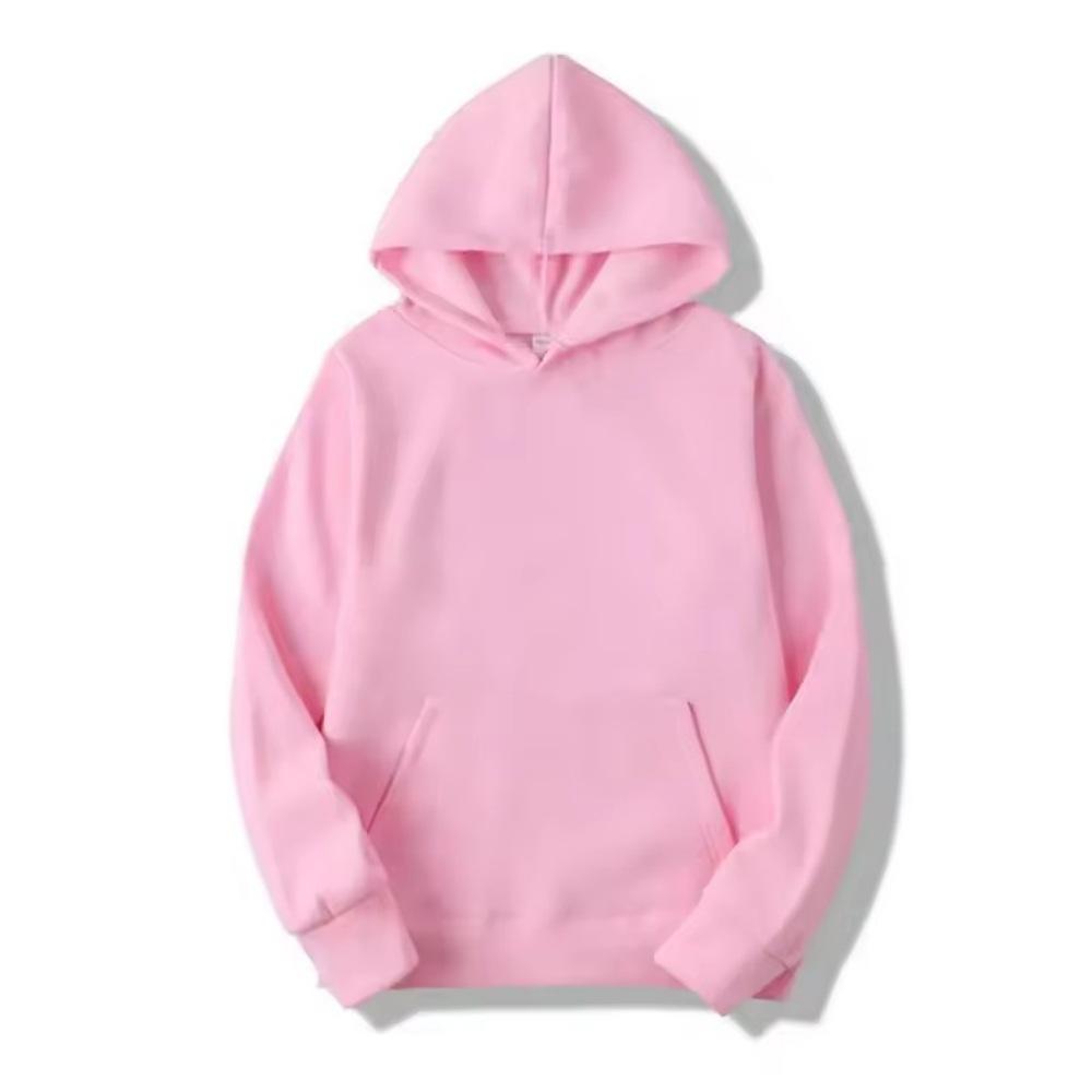 Plain Fleece Men's Hooded Fashion Sweatshirt Unisex White Black Hooded Sports Casual Sweater