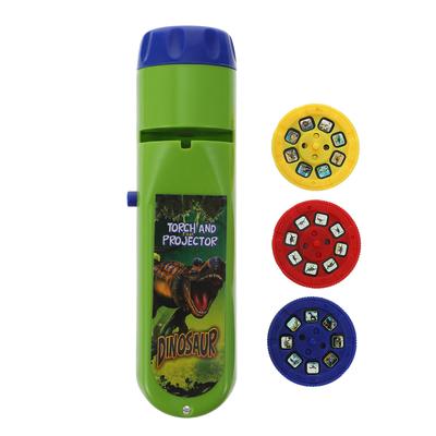 1Set Dinosaur Projection Flashlight Educational Kids Interactive Plaything Hand-Eye Coordination Brain Development Fun Learning