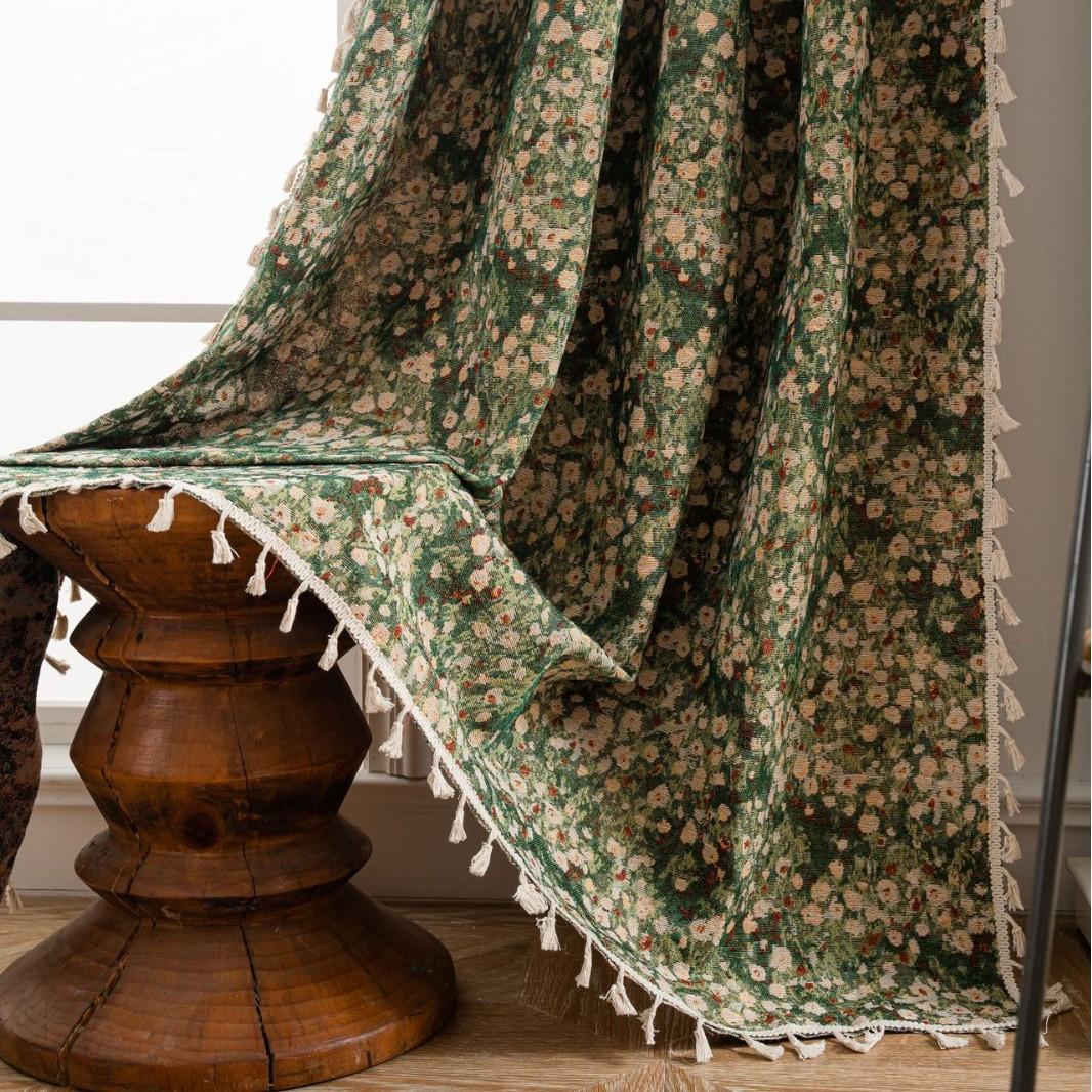 

Французские шторы в стиле ретро, утолщенные, небольшие, свежие, готовые шторы для гостиной, спальни, эркера, столовой или кухни, бара 150-160