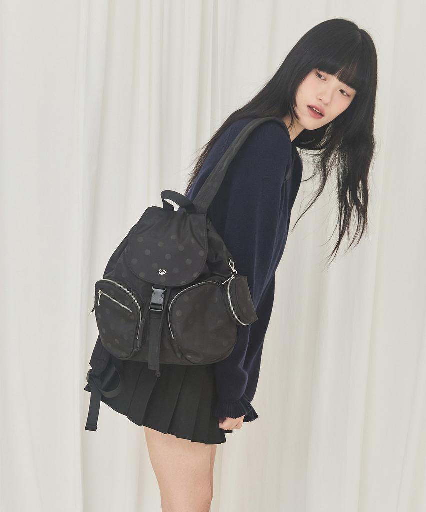 Alki Alka Pocket Mini Backpack (Dot Black)