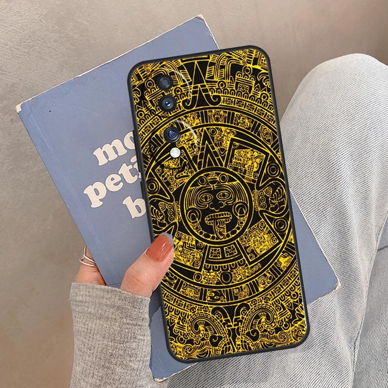 Aztec Calendar Mayan Native Stone For Honor Magic 6 7 8 Pro Case For Honor 400 200 Lite 50 70 90 X8c X8b X9a X9b X9c X9d Win RT