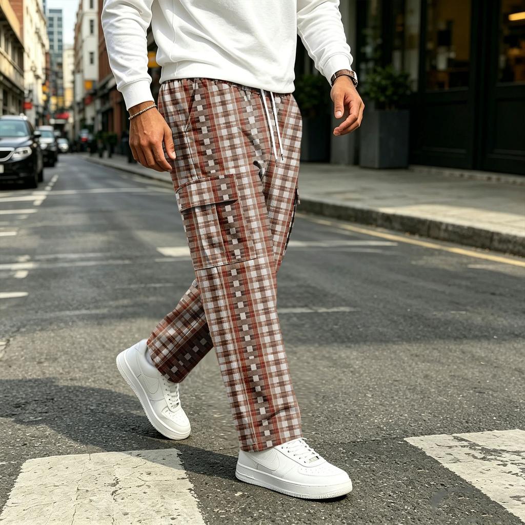 Men's Straight Leg Drawstring Joggers Sweatpants for Casual Commute Everyday Wear