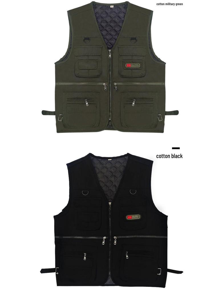 Men's Multi-Season Tactical Mesh Vest with Multi-Pockets for Fishing and Leisure