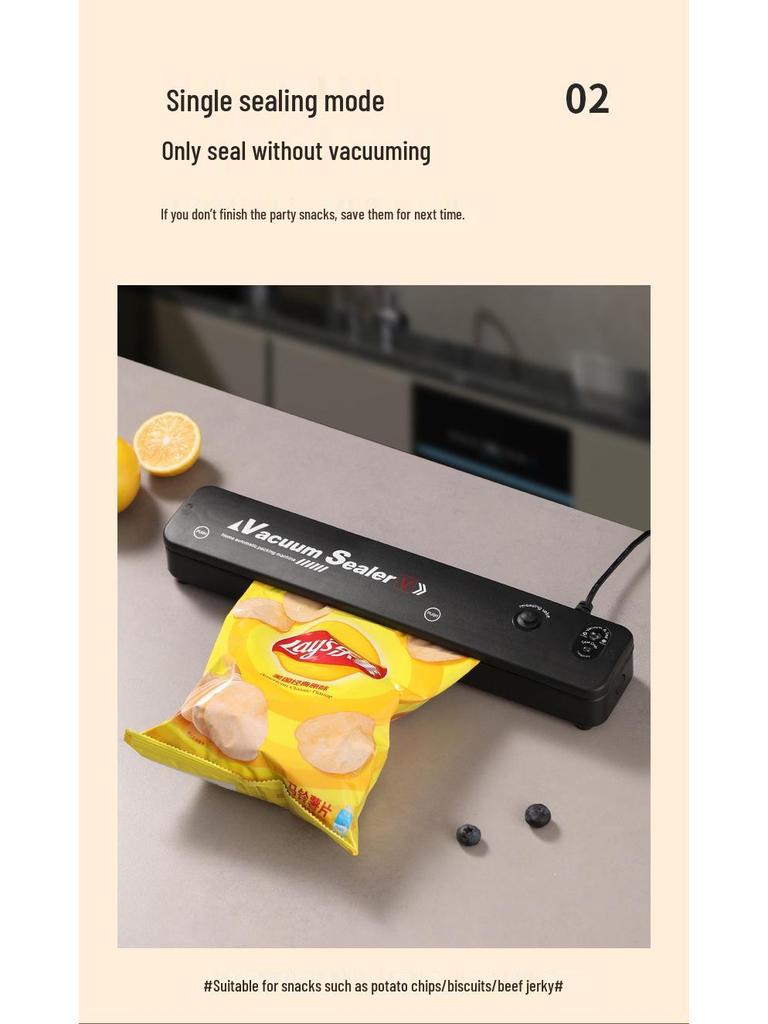 Compact Automatic Food Vacuum Sealer for Home Use