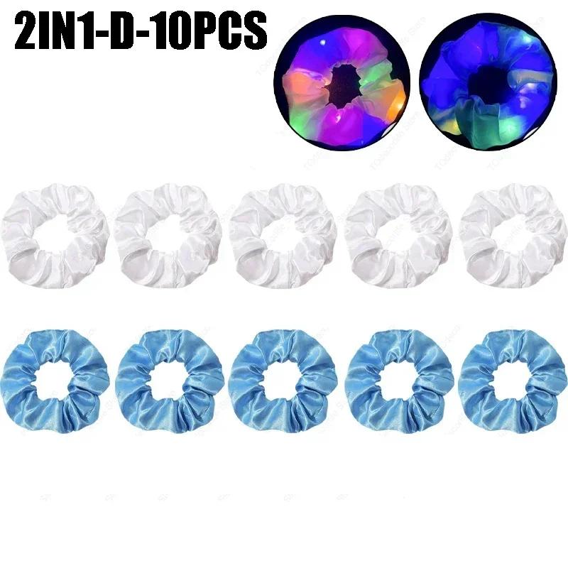 1-40 Stück LED-Leucht-Haargummis, leuchtende Haarbänder für Mädchen, leuchtende Haargummis, Kopfbedeckungen für Geburtstagsfeiern, Haaraccessoires