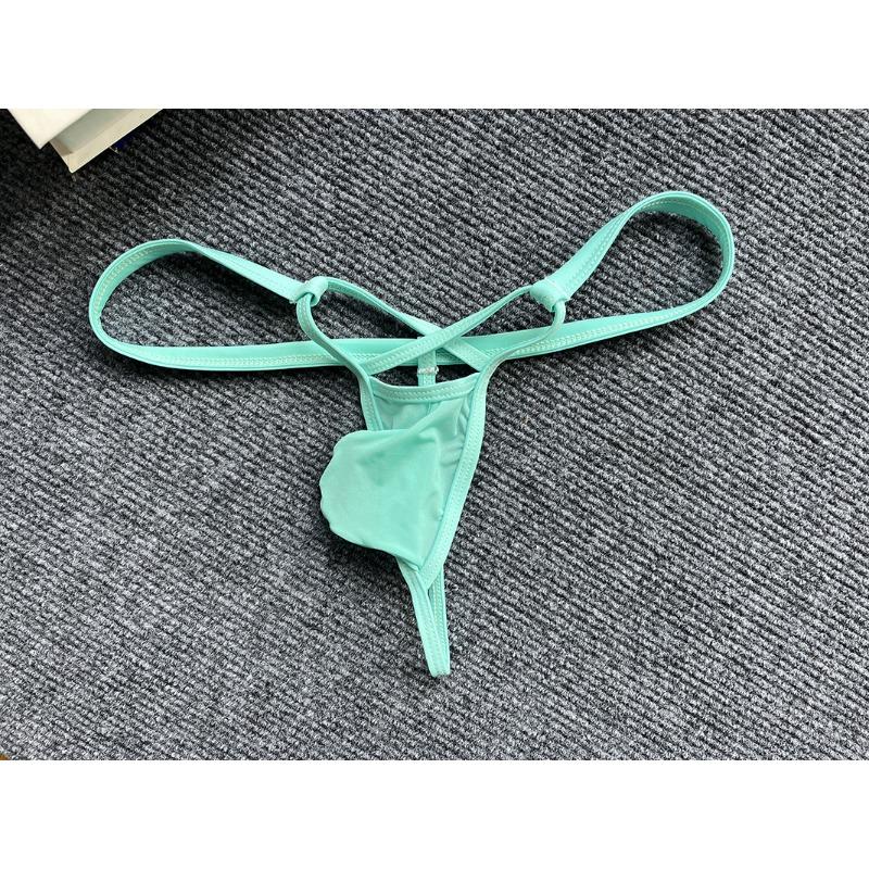 Low Rise G-String Men Sexy Ice Silk Underwear Bulge Pouch Panties Man T-Back Thongs Breathable Underpants Soft Erotic Lingerie
