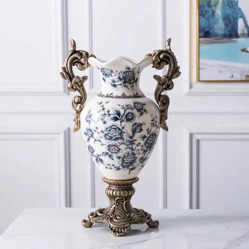 Deer Blue Peacock Ceramic Hydroponic Vase