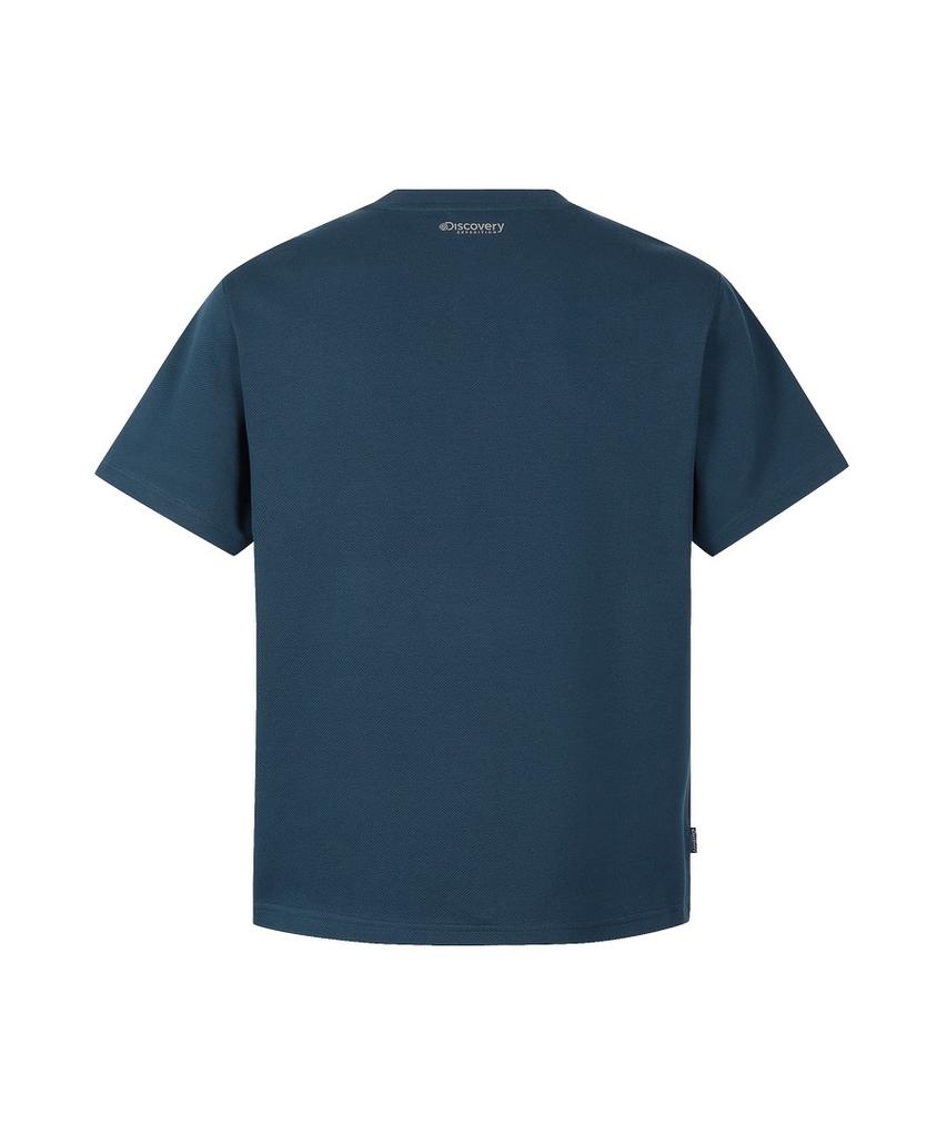 DISCOVERY EXPEDITION Men'S Freshvent Jacquard Training Short Sleeve T-Shirt (D/Turquoise)