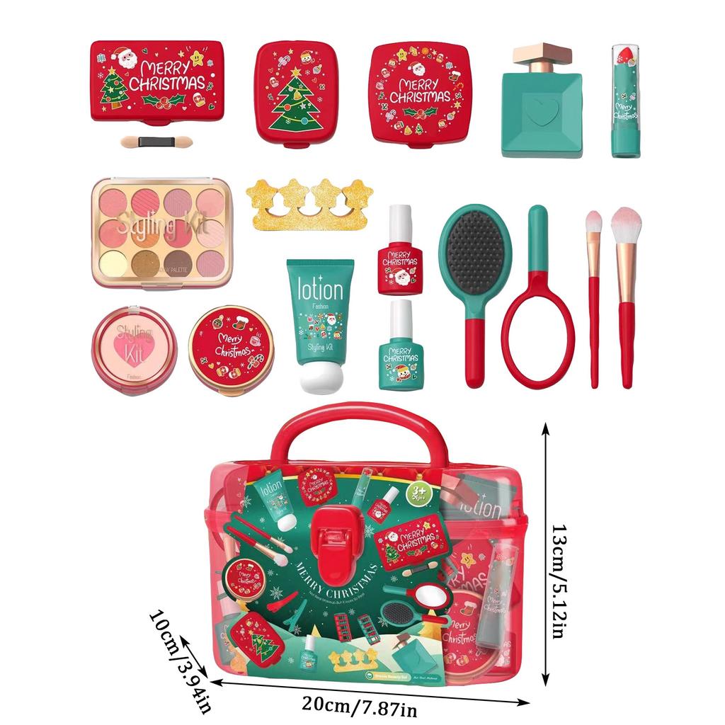 Christmas Make-a-House Toy Set For Girls, Christmas Surprise Gifts, 19 Cosmetic Toys That Cannot Be Smeared