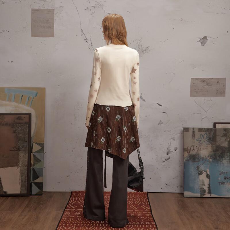 UNIFREE Boho Chic Patchwork Irregular Skirt