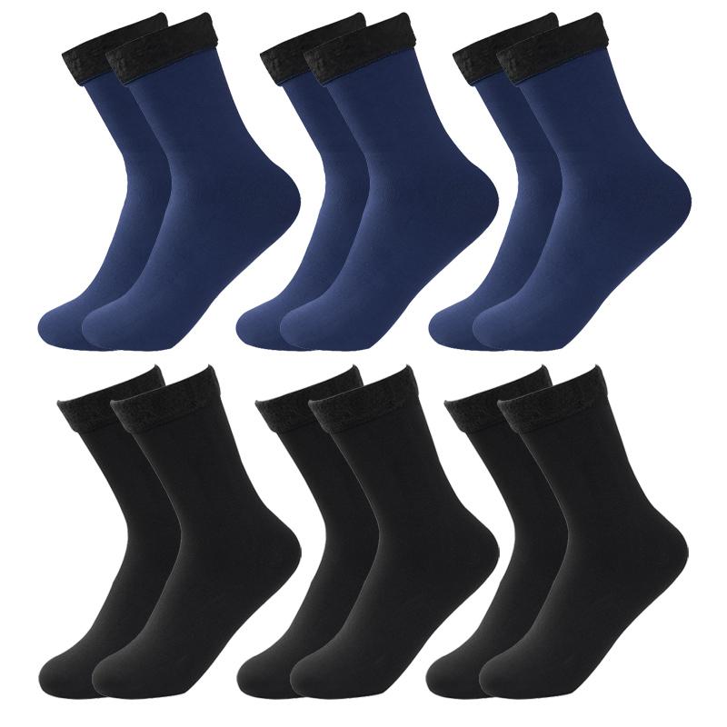 

6 пар женских флисовых теплых носков, мягкие дышащие влагоотводящие носки, зимние рождественские подарочные носки One size