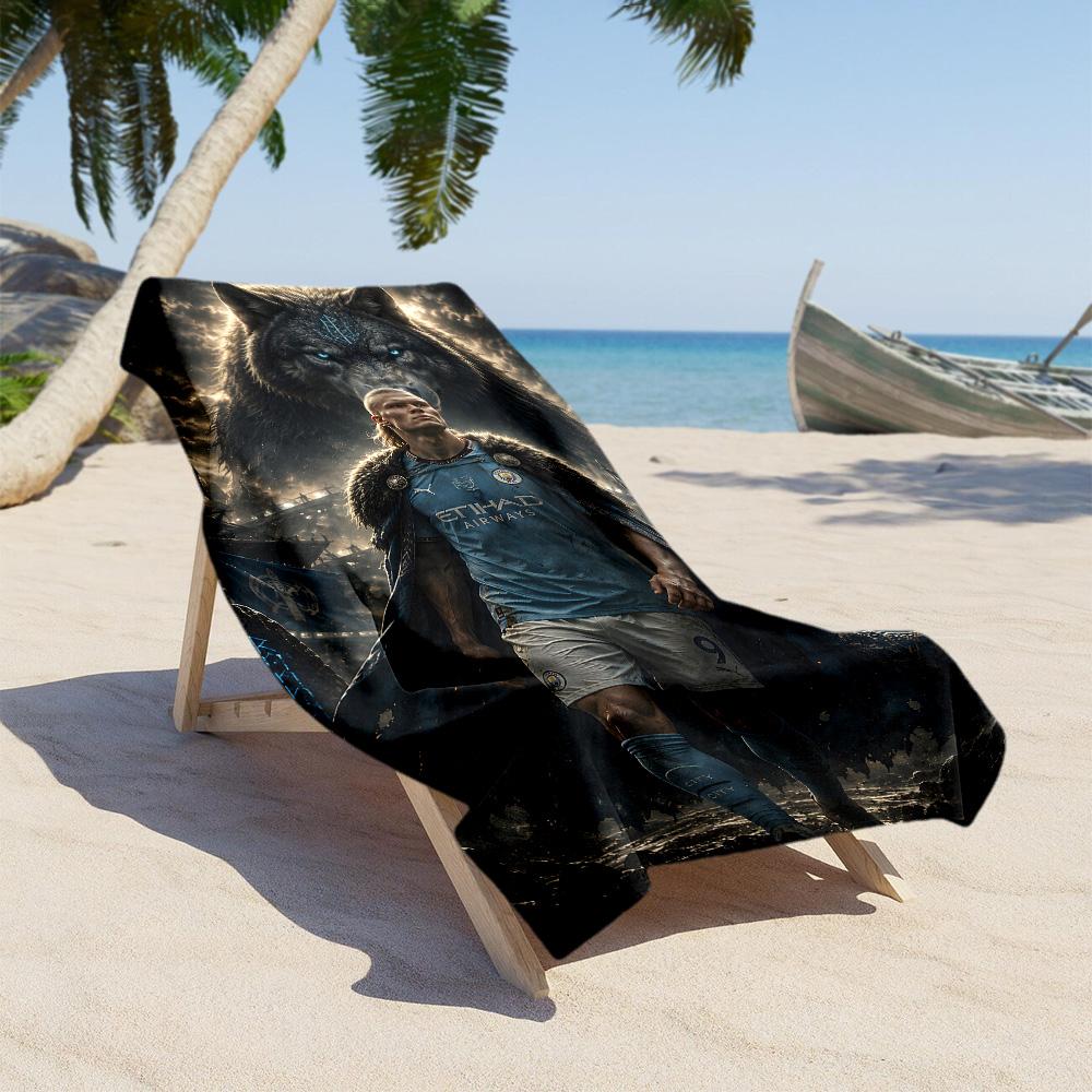Electric City Footballer Beach Towel Quick-Dry Soft Microfiber Comfortable Lightweight