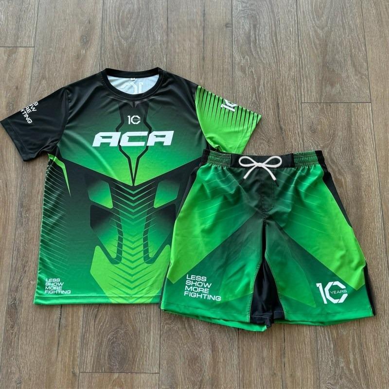 2026 New ACA 10th Anniversary Fashion Sports Suit Men's Quick-Drying Sweat-Wicking Training Suit + Shorts Running Two-Piece Set