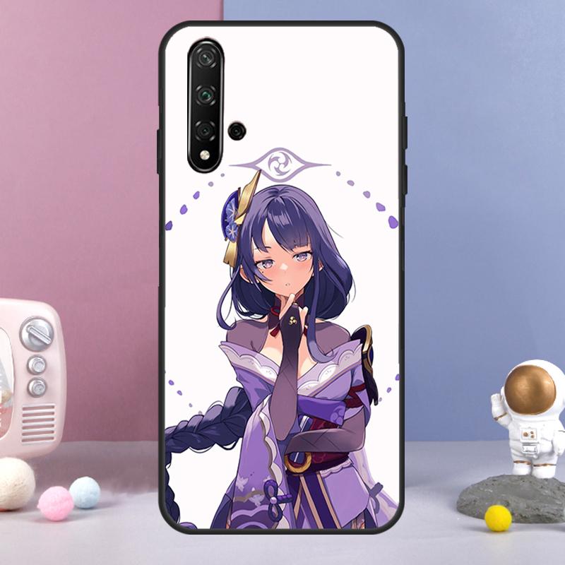 Genshin Impact Raiden Shogun For Huawei Nova 3i 7i 8i 11i 12i 9 10 SE Y60 Y61 Y70 Y72 Y73 Y90 Y91 P20 P40 P30 Lite Case