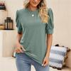 Women's T-Shirts Round Neck Short Sleeves Women's Short Sleeve Tops Dressy Casual Summer Color Fashion Shirts Tunic