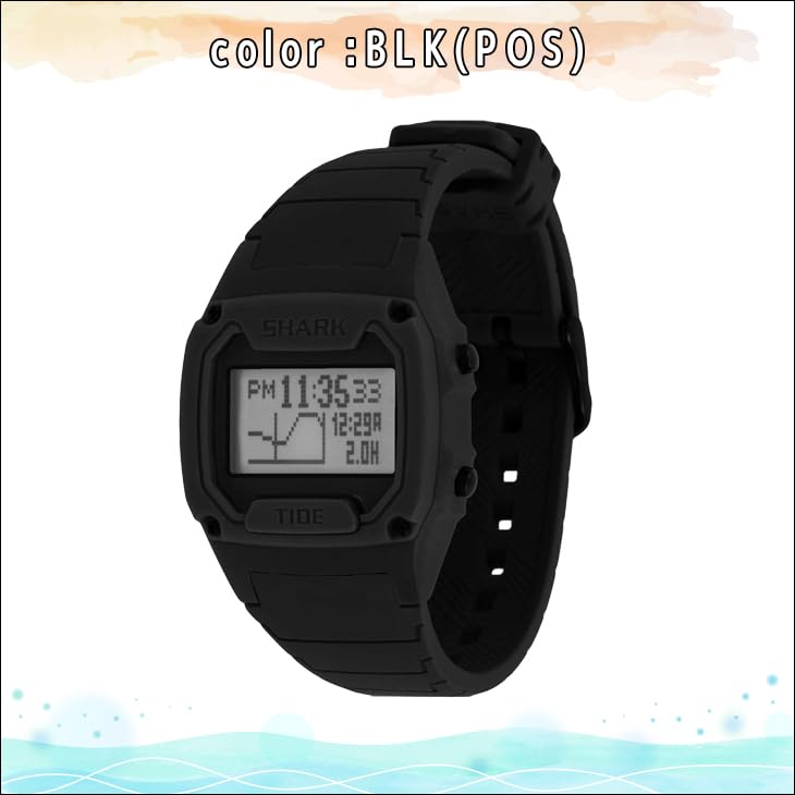 Freestyle Shark Classic Tide 600 Surfing Waterproof with 100m Water Perfect for Marine Model Black Watch, Clip, Resistance, Sports, 101149, (POS)