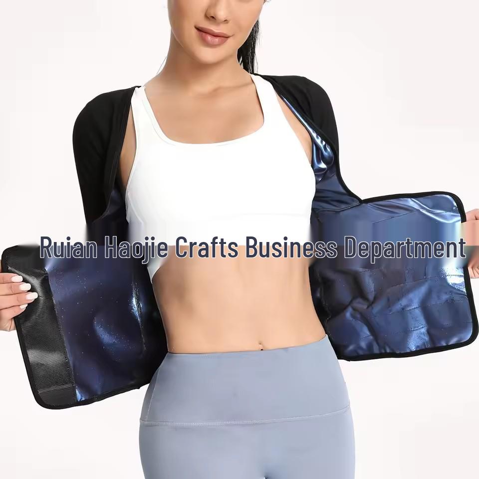 Women's Cross-Border Velcro Body Shaping Yoga Fitness Top - Short Sleeve Sweat-Enhancing Waist Cincher