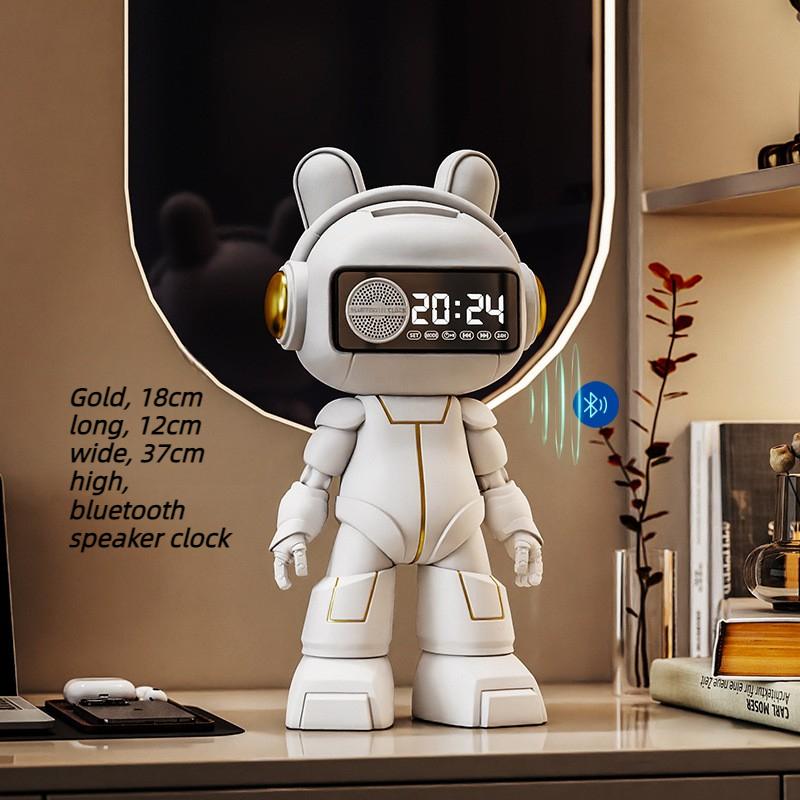 

Creative Astronaut Table Clocks Intelligent Electronic Desk Clocks Number Desktop Watch Living Room Decoration Audio Ornaments золотий