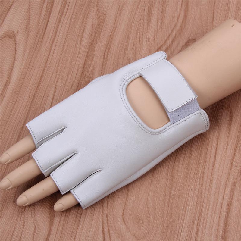 Atmungsaktive Ziegenleder-Halbfingerhandschuhe für Damen und Herren für Fitness, Autofahren, Radfahren und taktische Einsätze