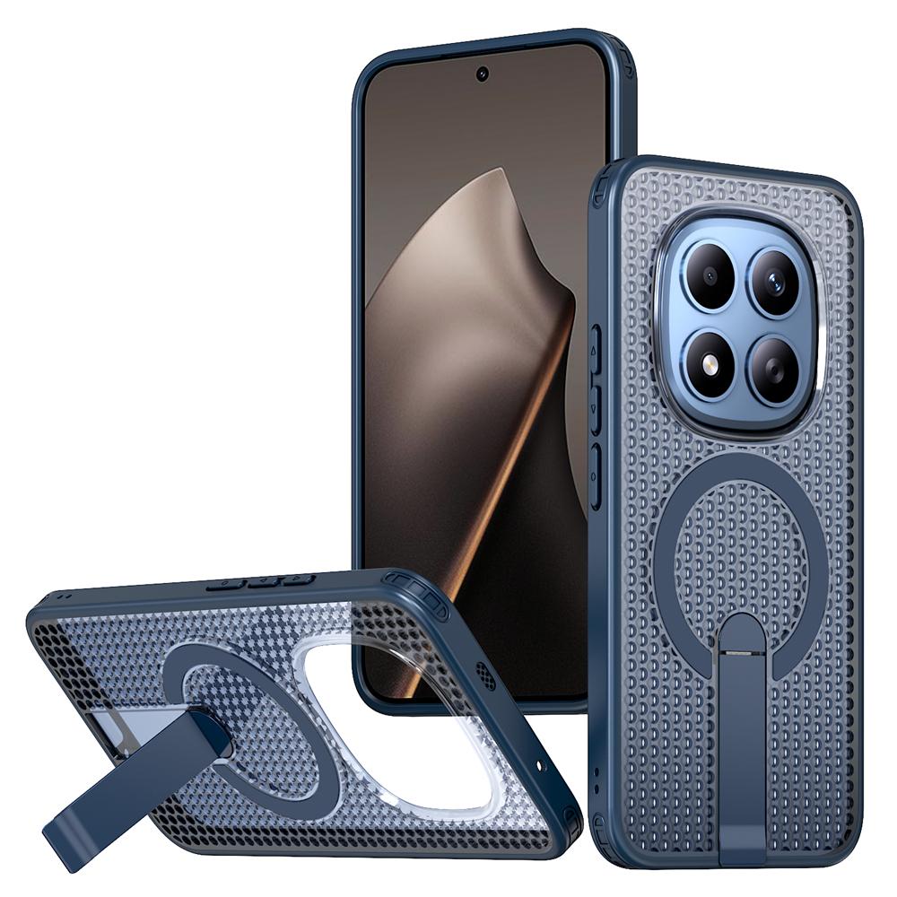 KEYSION Hollow Heat Dissipation Case for Redmi Note 15 Pro+ 5G 15 Pro 4G Magnetic Cooling Hide Stand Shockproof Phone Back Cover