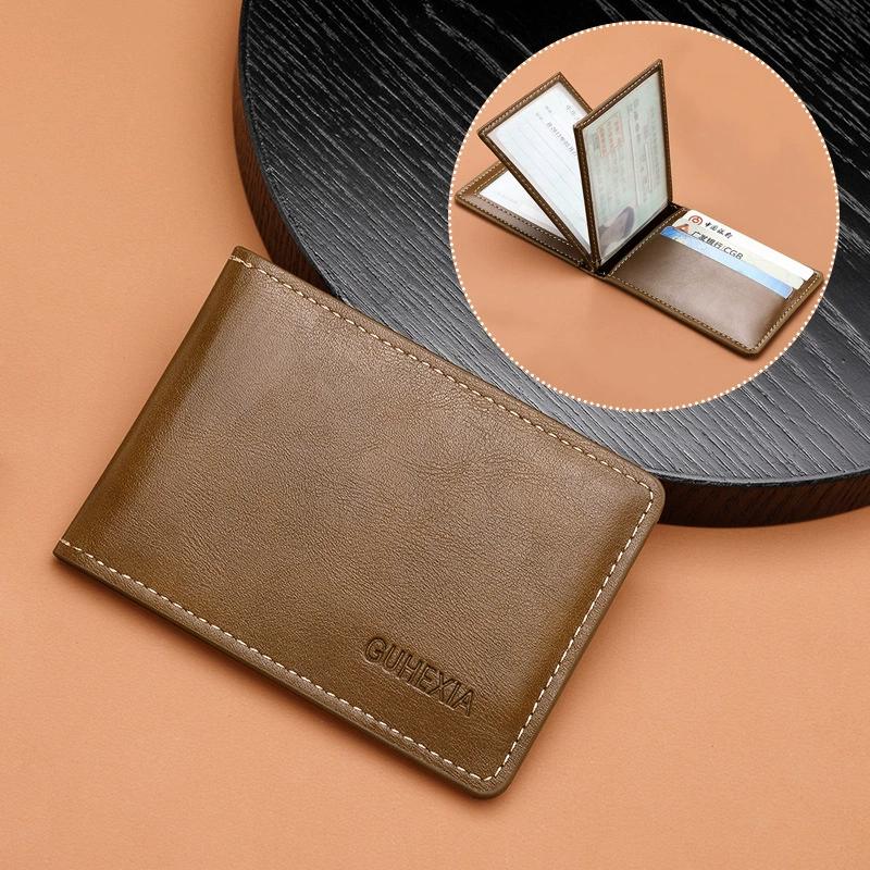 Slim Men Wallet Card Holder 4 Fold Money Clip Driver'S Licence Holder Coin Purse Slim Men'S Wallet For Everyday Use Gift Casual
