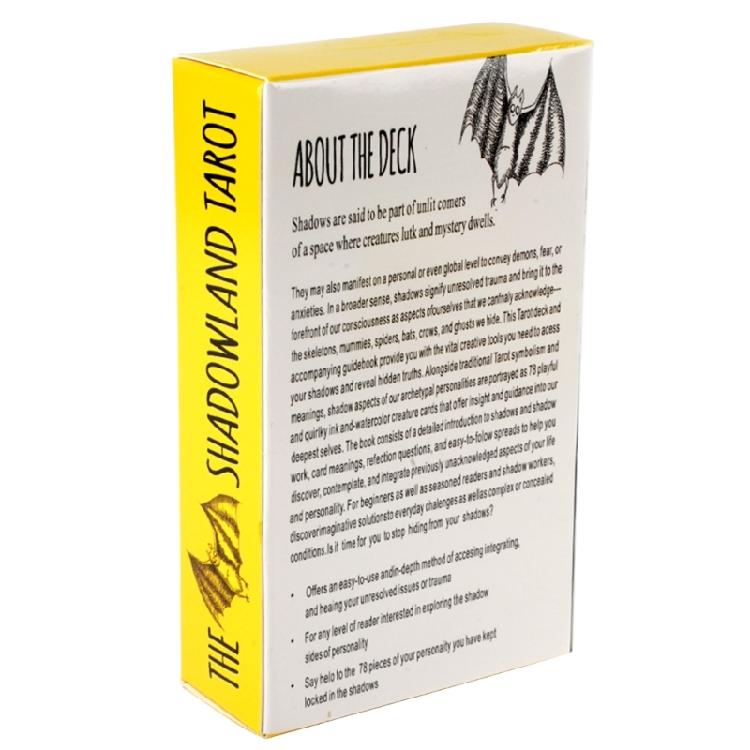 Jeu de société de divination Terre d'Ombre Mystérieuse Cartes de Tarot Édition Complète Anglaise