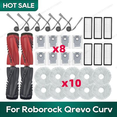 Compatible for Roborock Qrevo Curv Accessories Hepa Filter Rag Dust Bag Replacement Parts