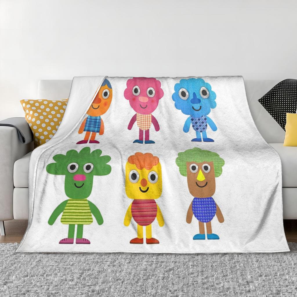 Noodle & Pals Micro Super Simple Blanket Flannel Winter Nursery Rhymes Songs Multifunction Soft Throw Blanket Outdoor Rug Piece