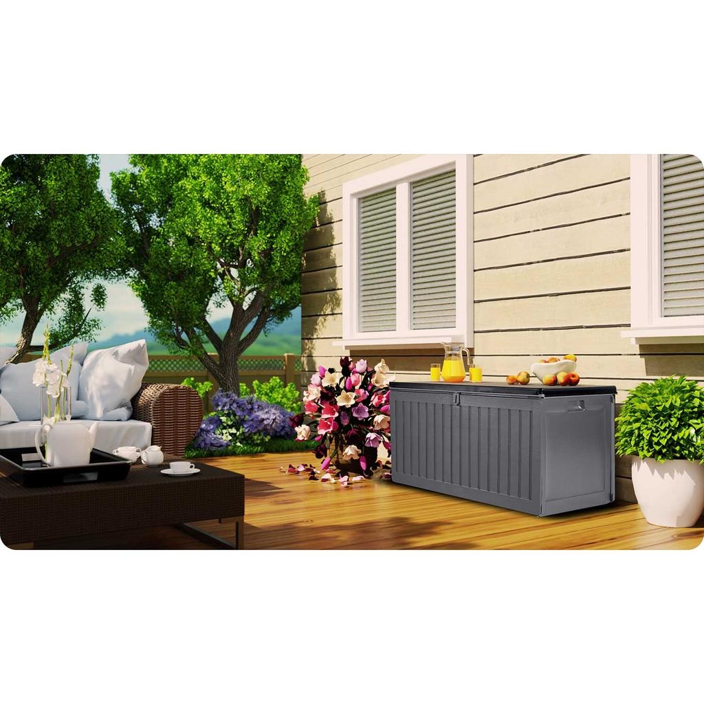 Garden Box 109 X 51 X 55 Cm 270 Liters Gray