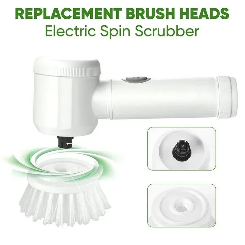 2025 Electric Spin Scrubber Cordless Spin Scrubber with 5 Replaceable Brush Heads and Adjustable Extension Handle