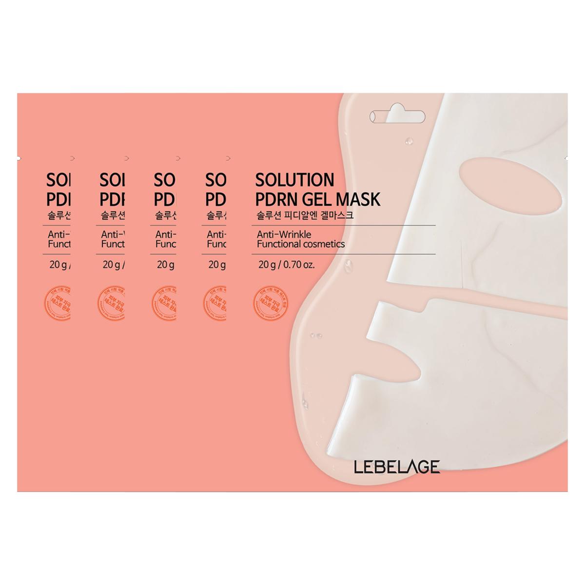LEBELAGE Solution PDRN Gel Mask Vitalizing Skin Glow 20g [5 Sheets]
