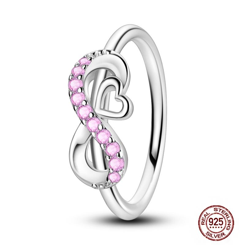 Anelli Nuziali Autentici in Zircone Arcobaleno per Donna100 Rame Cerchio Lucciola Margherita StellaLuna Cuore Rosa Anello Dito Gioielli