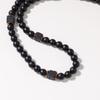 Festive Gifts Matte Onyx Lava Rock Beaded Bracelet With Copper Spacers Minimalist Fashion Jewelry For Men Women Daily Wear Simple Versatile Accessory
