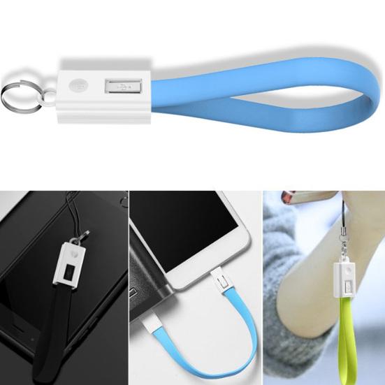 Micro USB/Type-C Keychain Lanyard Data Sync Charging Cable for Android iPhone
