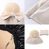 Hat Women's Summer Sunshade Sunscreen UV Bucket Hat Face Cover Vinyl Sun Hat Large Brim Folding