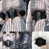 Slim Elastic Pu High Waist Belt Women Vintage Elegant Simple Lace-up Black Punk and Gothic Daily Wide Belt Corset