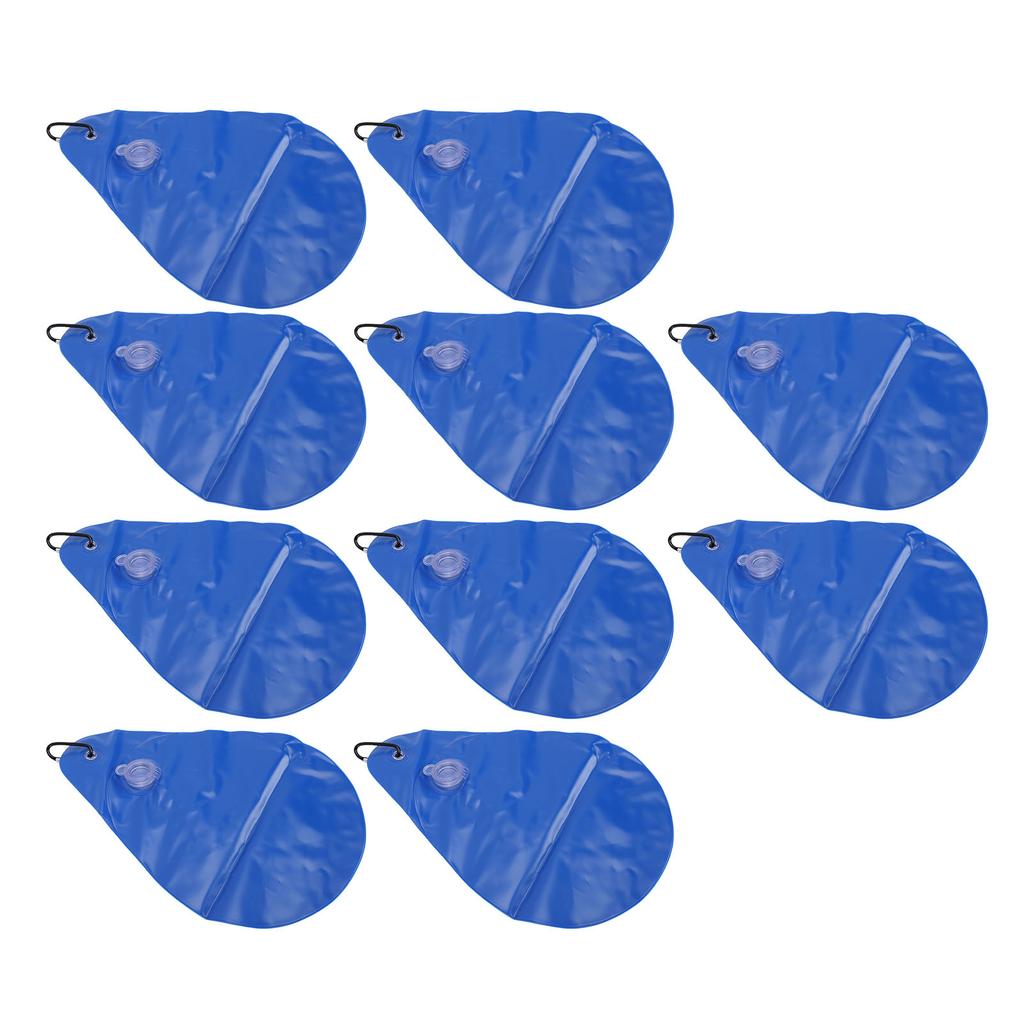 10PCS Pool Cover Weights PVC Water Bags Antifreezing Winter Swimming Pool Cover Hanging Bag for Ground Pools